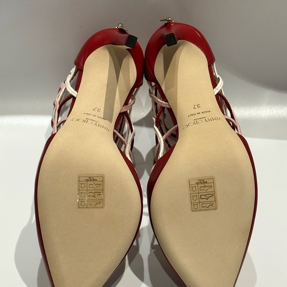 New Authentic Jimmy Choo Red Cage Bootie - Picture 5 of 5